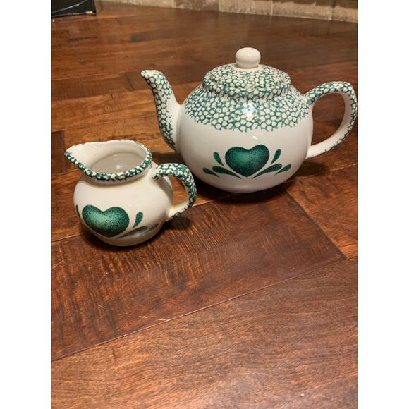 Corelle Ceramic Teapot and Creamer Set - Picture 1 of 10